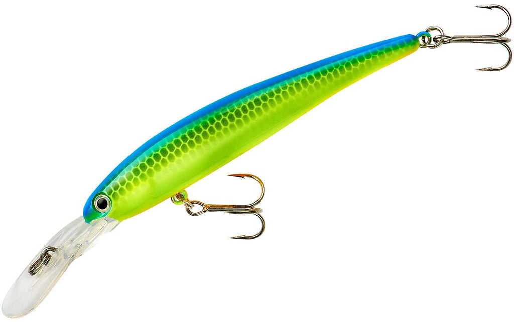 GOT-CHA 200 Series Plug Fishing Lure, Chartreuse w/ Green Head, 3, 1 Ounce  