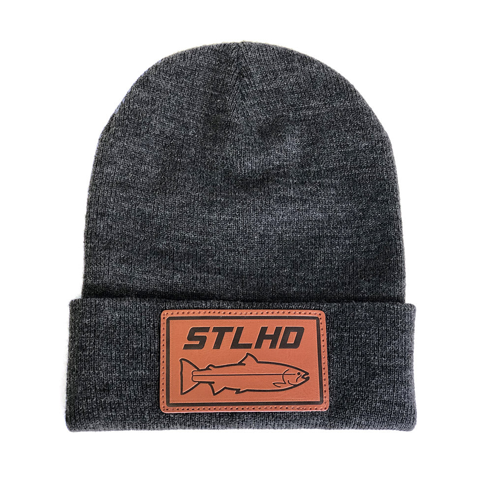 STLHD Rawhide Grey Beanie Knit Hat — Discount Tackle