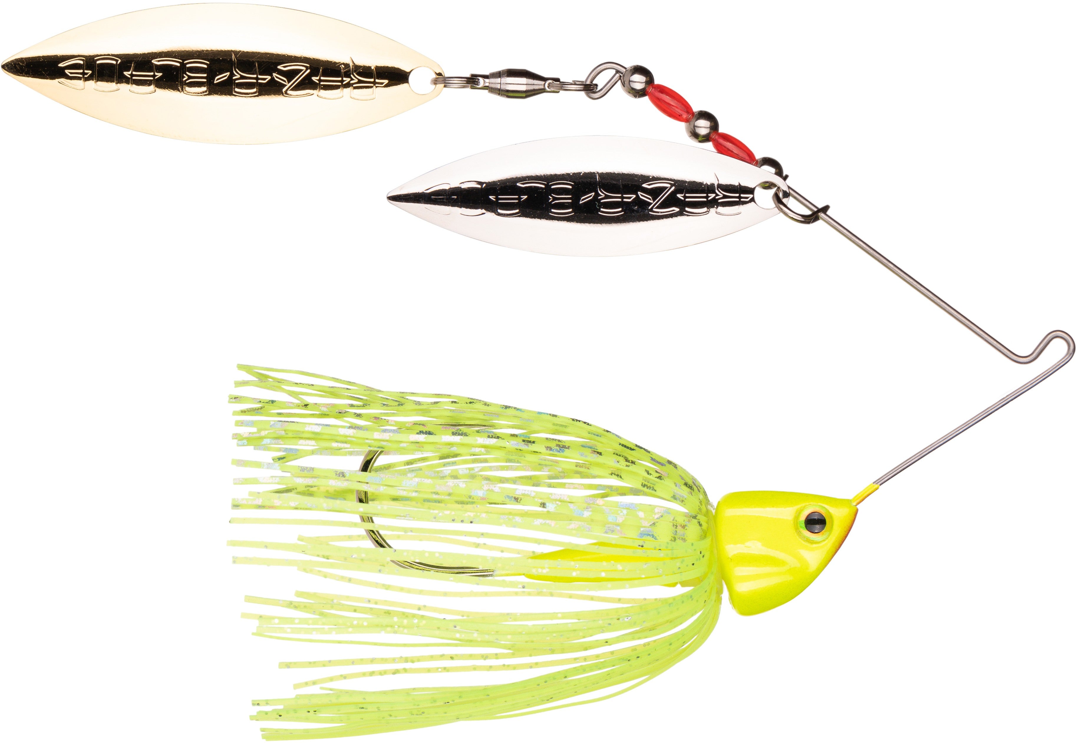 bass striking lure Strike King Burner Spinnerbait Chartreuse White / 1/2 oz