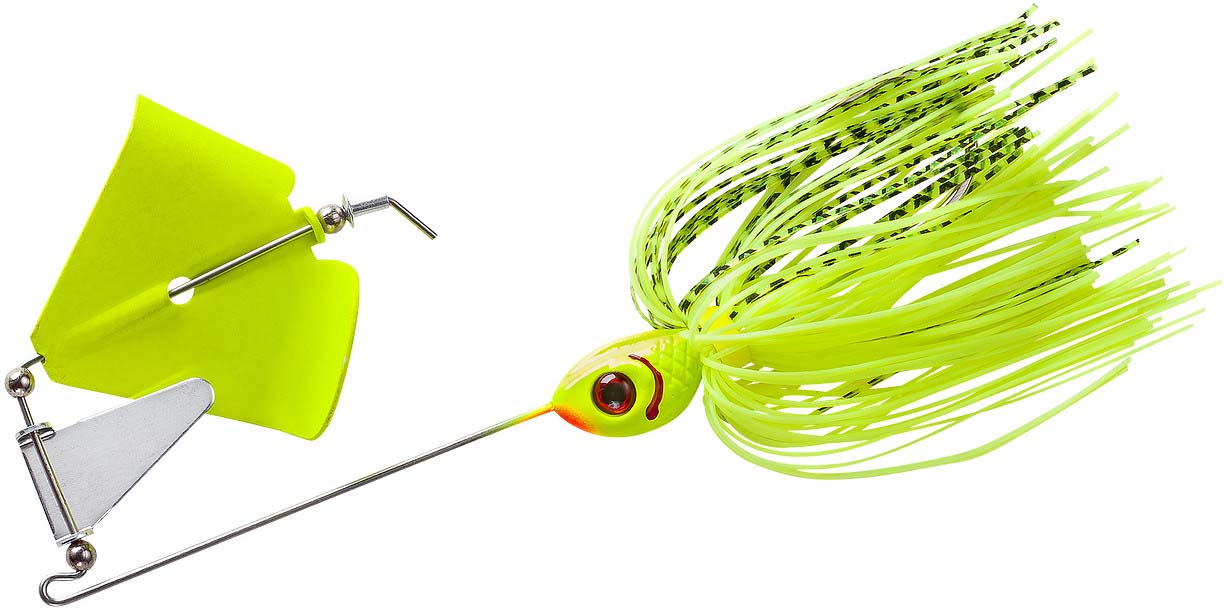buzz loux fishing lures Booyah Bait 1/4oz White/Chartreuse Shad Clacker blade that provides additional fishing attraction EXAURAFELIS Topwater Surface Plopping Lure,