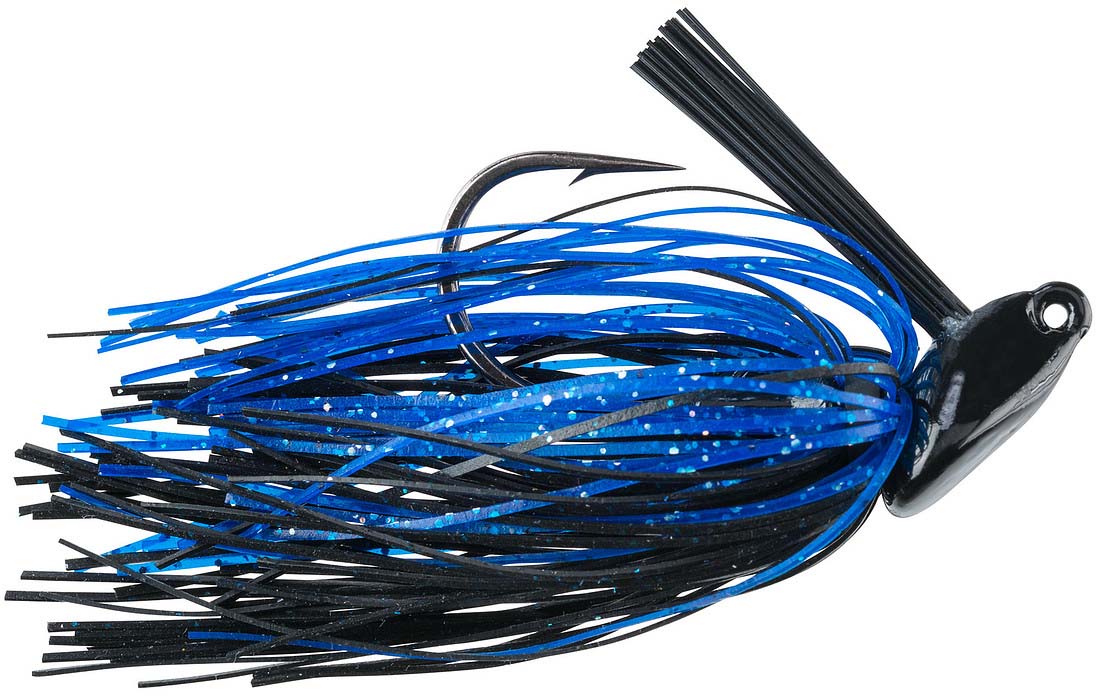 BOOYAH Swim N Jig Fishing Lure - Black Blue, 3/8 Oz