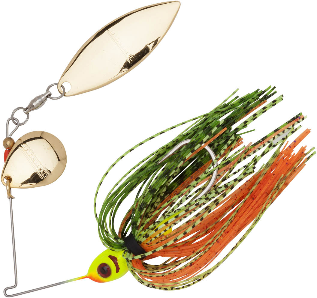 booyah dual blade spinners copper fishing lures Booyah Tandem Blade Spinnerbait 1/4 oz Perch