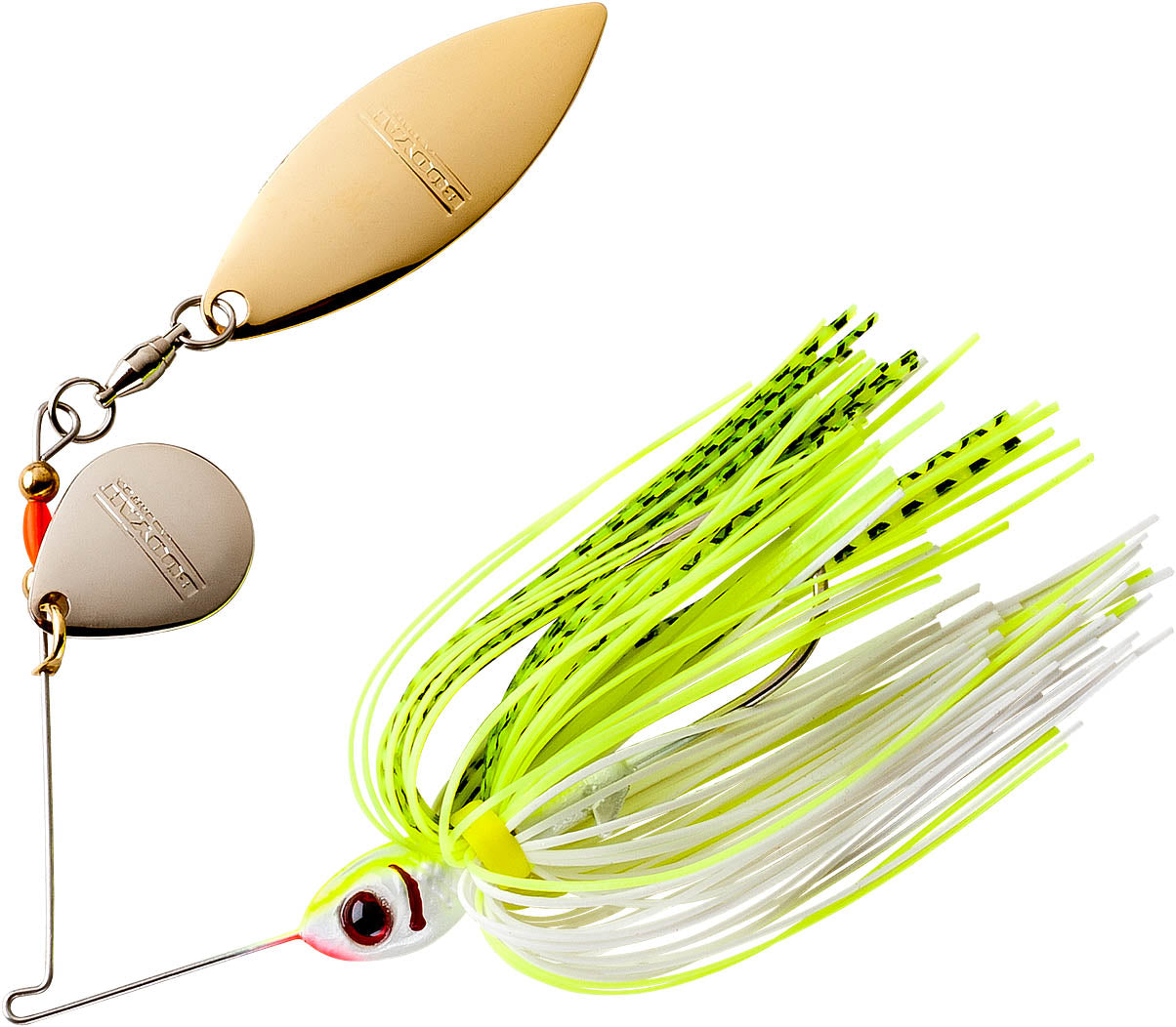 Booyah Tandem Blade Spinnerbait 1/4 oz Chartreuse White Shad