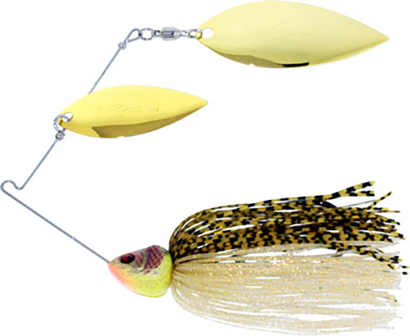 devcon 2 ton fishing lure River2Sea Ish Monroe Bling Double Willow Spinnerbait 1/2 oz. Flo