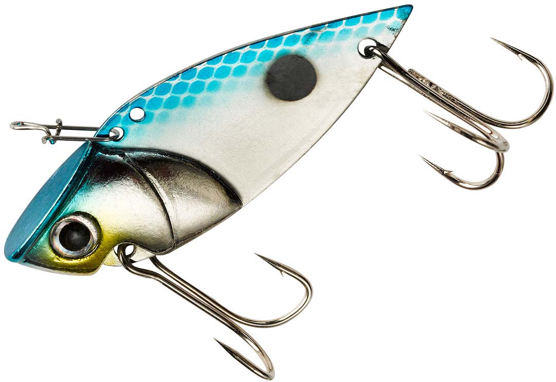 Cotton Cordell C38 Gay Blade 3/8 oz 2'' Fishing Lure Chrome/Blue - C3806