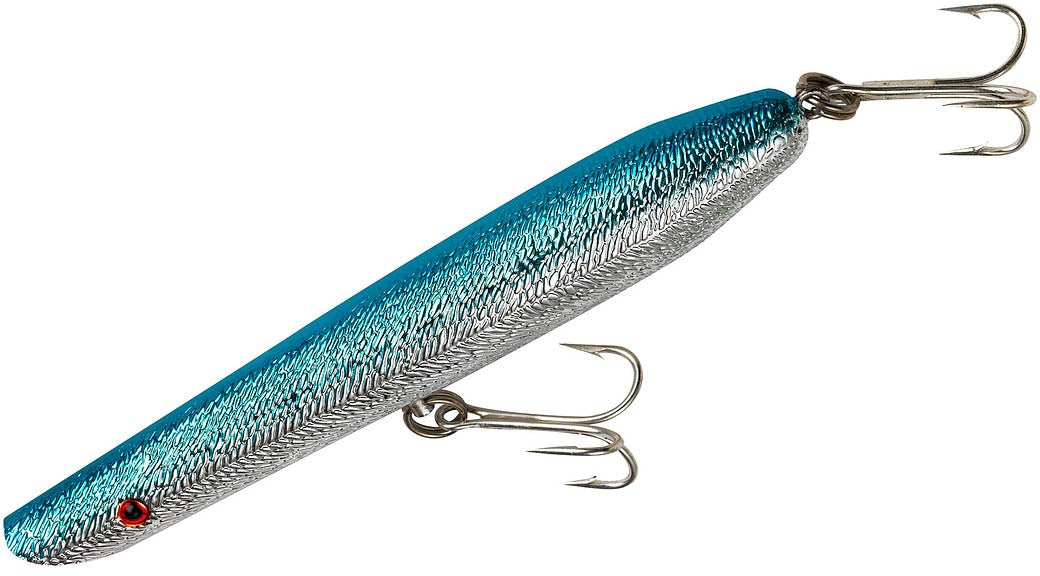 Cotton Cordell Pencil Popper Fishing Lure - Pearl/Blue - 7 in