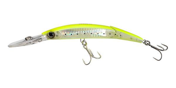 Yo-Zuri Crystal 3D Jointed Minnow Deep Diver Chartreuse; 5 1/4 in.