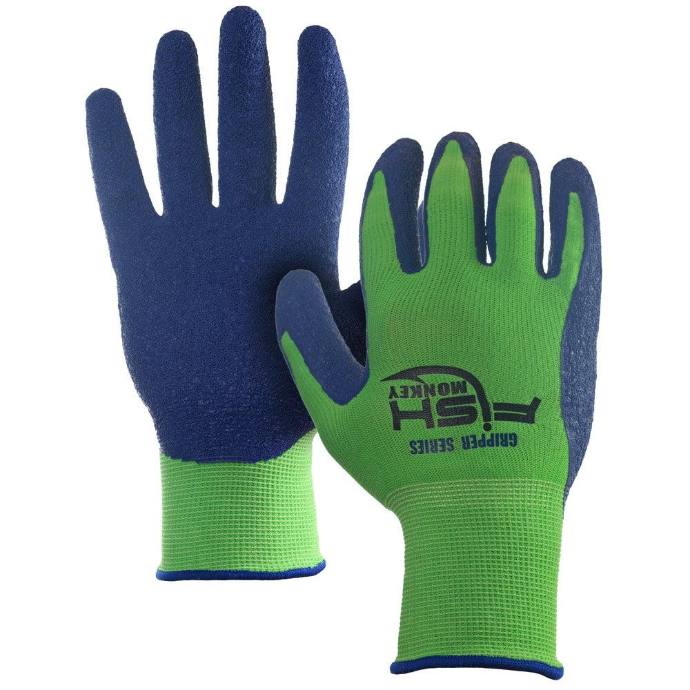 Fish Monkey Gloves Half Finger Guide Glove, Blue Water, XL 