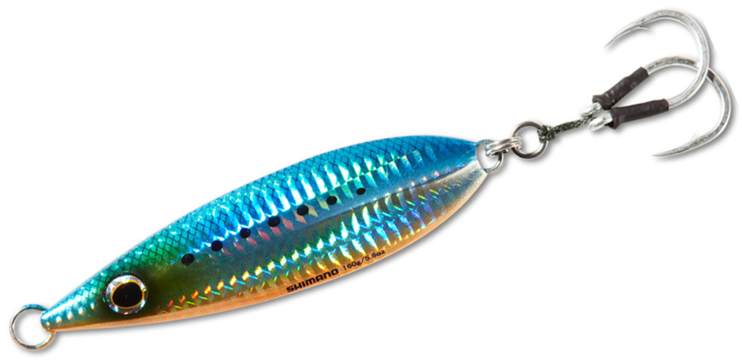 butterfly fishing lures Shimano Butterfly Flat-Fall Jigs, 250 g / Zebra Glow