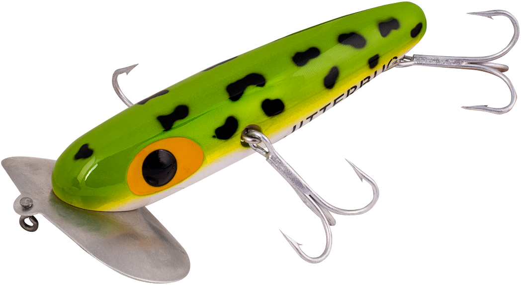 Arbogast XL Jitterbug - Frog/White Belly Arbogast XL Jitterbug - Frog/White Belly