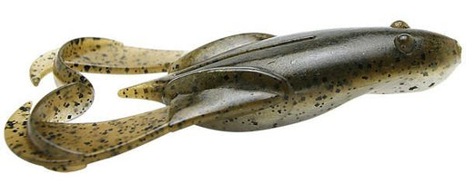 Keitech Noisy Flapper 3 1/2 inch Soft Plastic Frog - Green Pumpkin Frog
