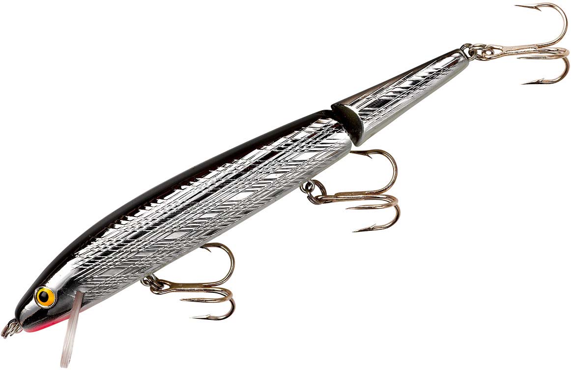 Rebel Jointed Minnow Lure, 1 78, 332 Oz, SilverBlack Floating J4901