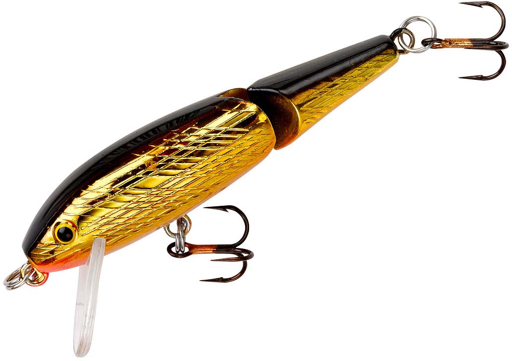 Rebel Lures J4902 Jointed Minnow Fishing Lure - Gold/Black - 1 7/8