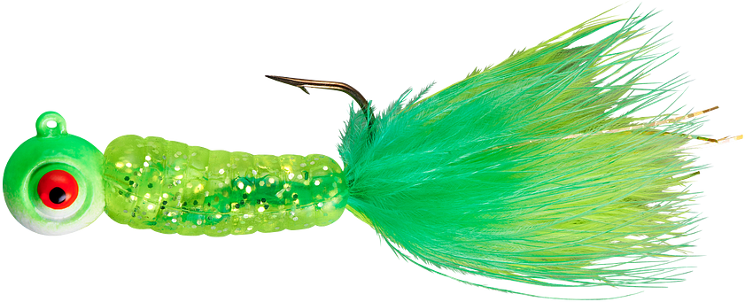 Lindy Fuzz-E-Grub Jig 1/8 oz. Lightning Lime Lindy Fuzz-E-Grub Jig 1/8 oz. Lightning Lime