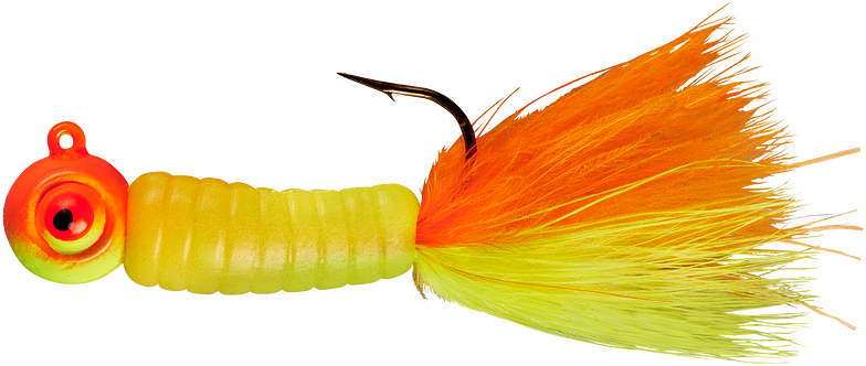 Lindy Fuzz-E Grub Jigs Black Chartreuse; 1/8 oz Lindy Fuzz-E Grub Jigs Black Chartreuse; 1/8 oz
