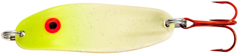 Lindy Quiver Spoon: Chartreuse Glow / Gold; 1/8 oz.