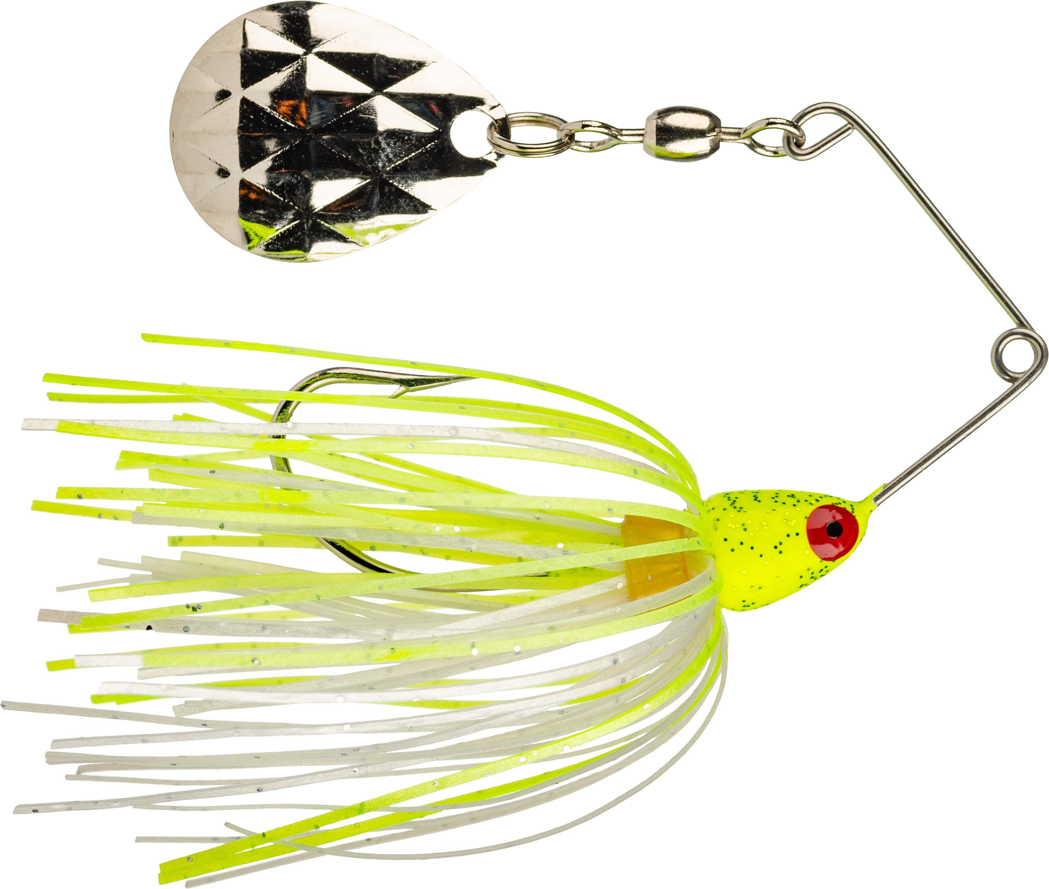 Strike King Mini-King 1/8 oz. Spinnerbait Black Chartreuse White Red