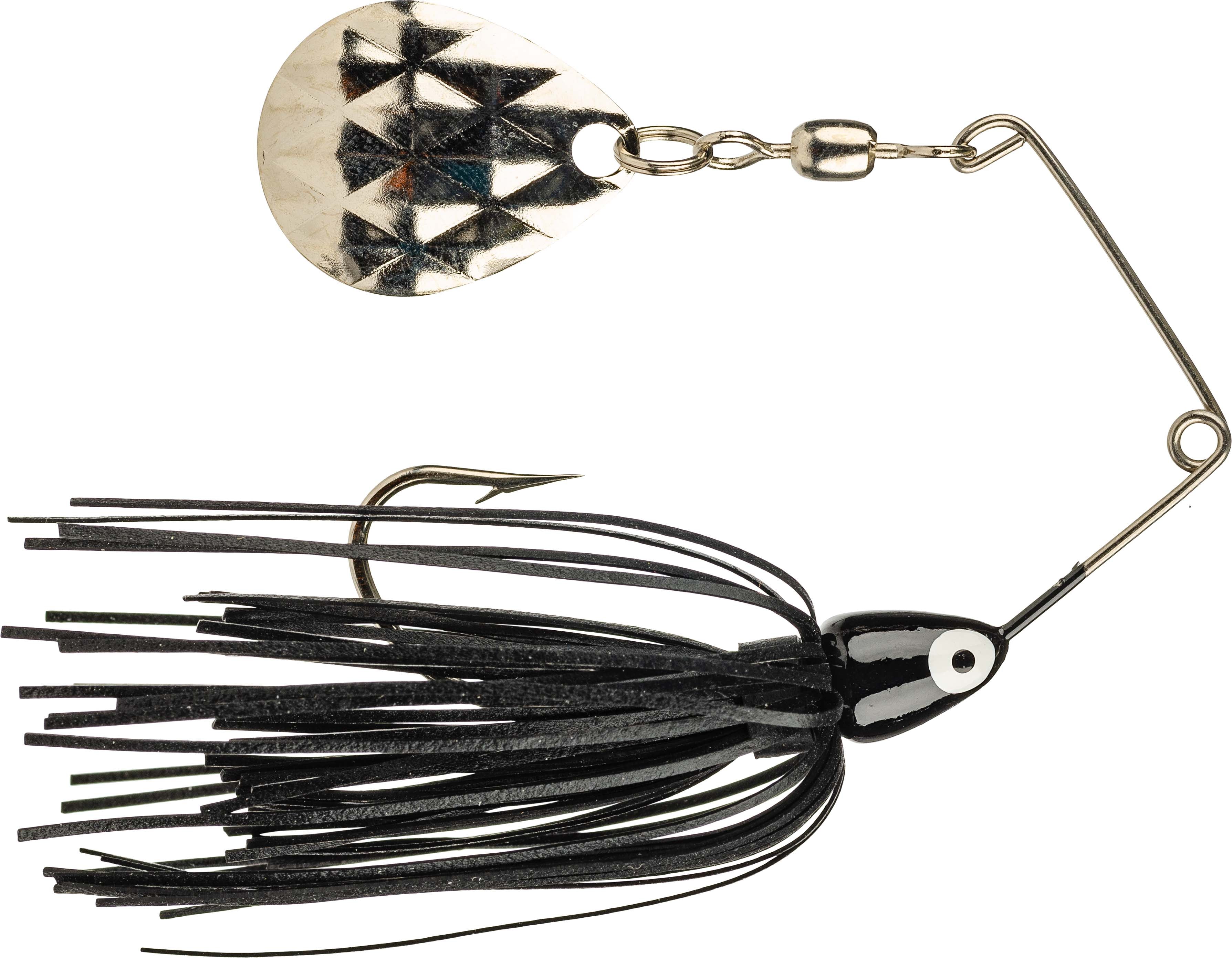 bass king lure Strike King Mini-King 1/8 oz. Spinnerbait Black Chartreuse White Red