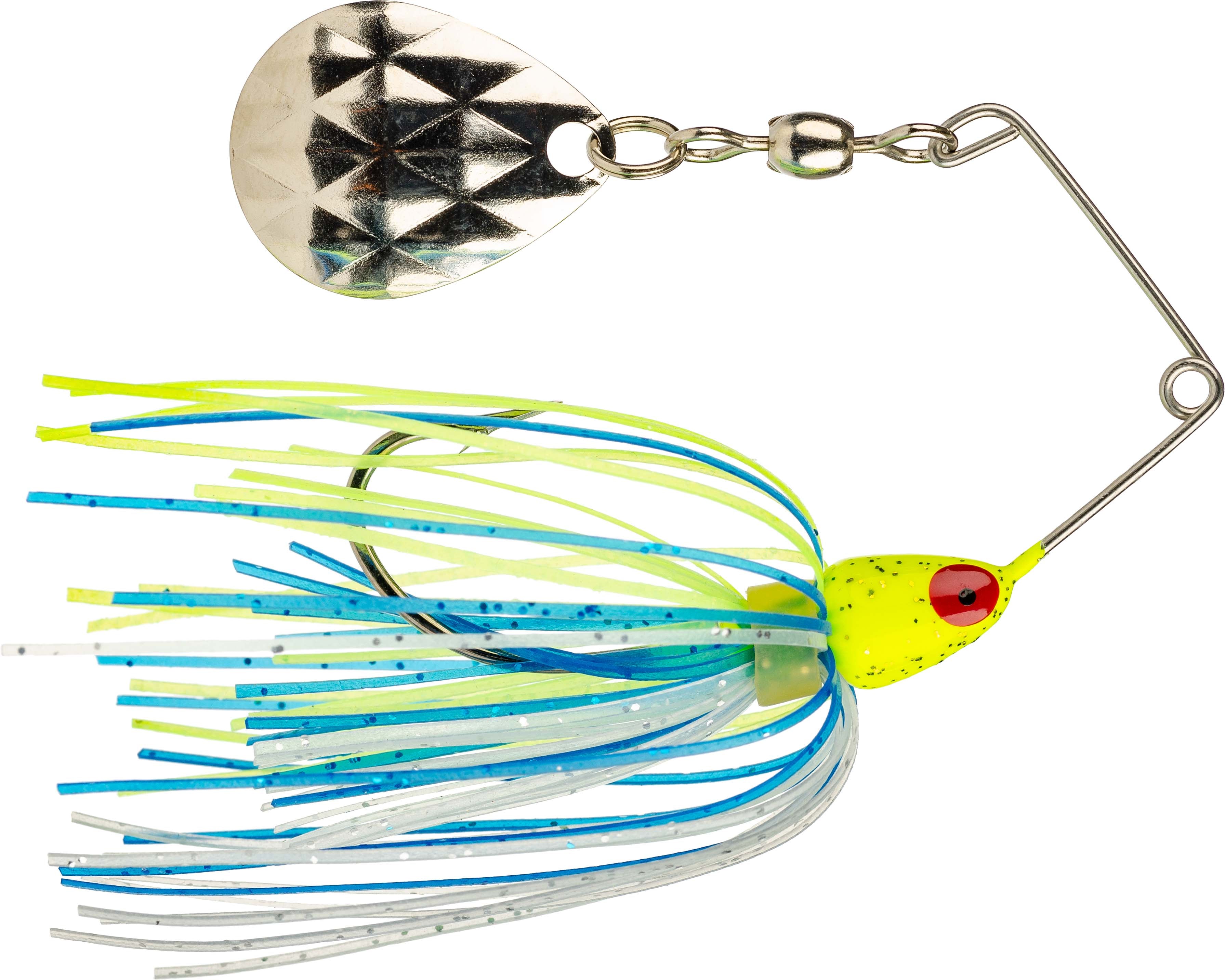 Strike King Mini-King 1/8 oz. Spinnerbait Black Chartreuse White Red Strike King Mini-King 1/8 oz. Spinnerbait Black Chartreuse White Red
