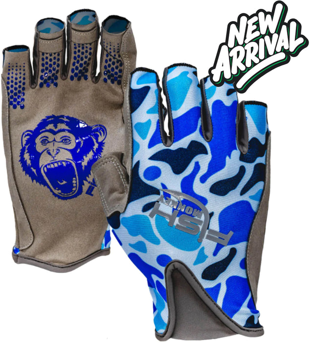 Fish Monkey Pro 365 Glove Old School Camo Blue XL