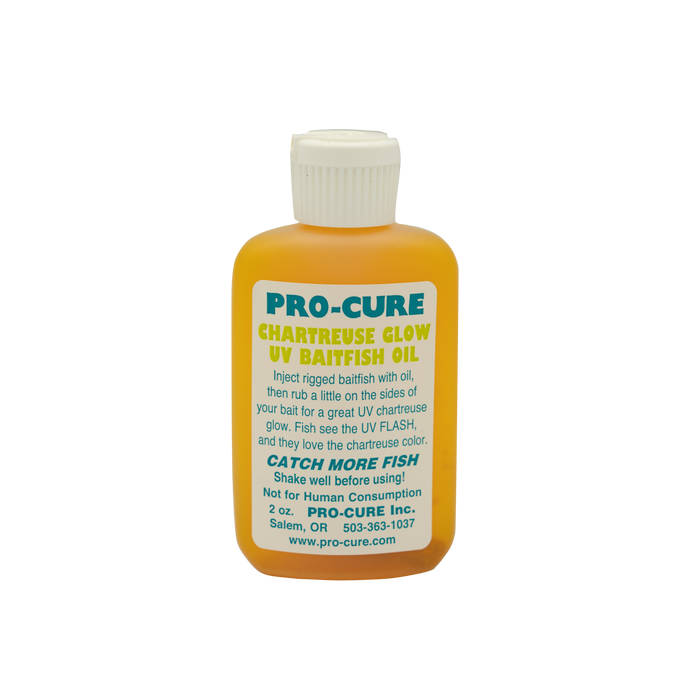 Pro-Cure Chartreuse Glow UV Baitfish Oil 2 oz.