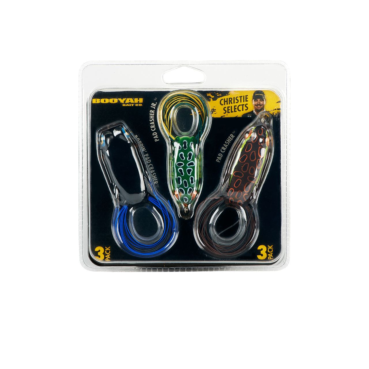 Booyah 3-Piece Hollow Body Frog Combo Pack Bass Fishing Lure — Discount Tackle