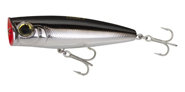 Yo-Zuri Hydro Popper 4 3/4 inch HD Saltwater Popper Black Silver — Discount Tackle