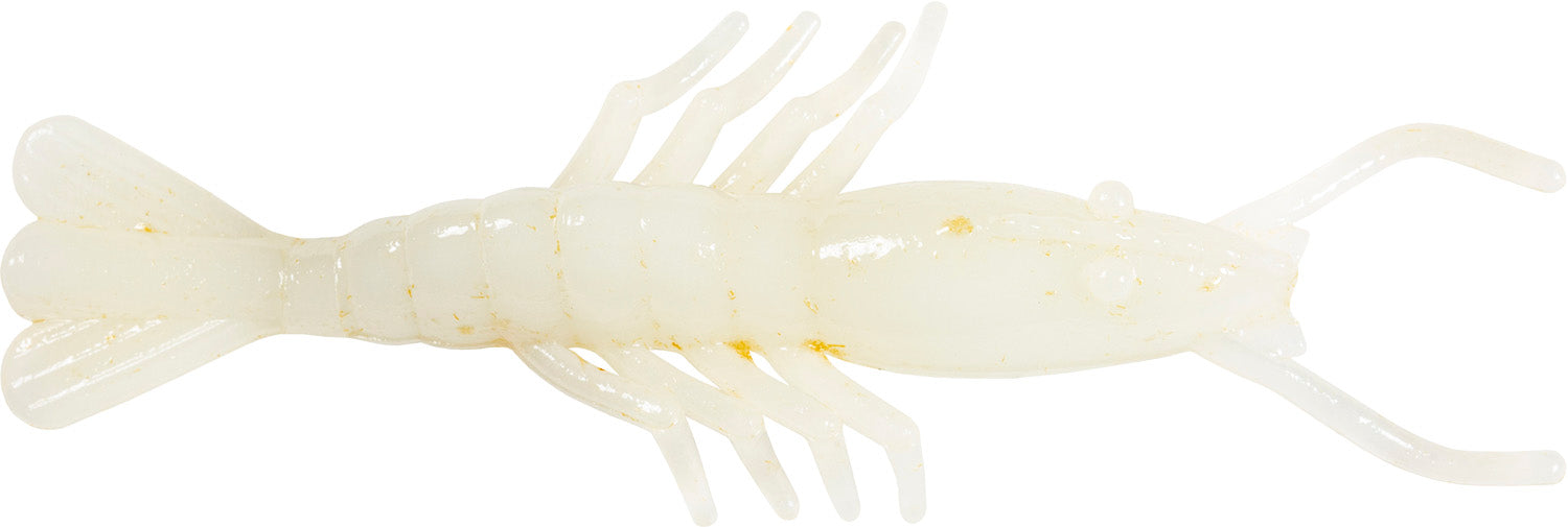 Rigged Shrimp Soft Plastic, White
