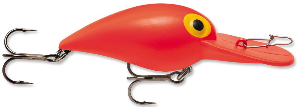 1 ounce red eye wiggler fishing lures Storm Original Wiggle Wart Solid Fluorescent Red