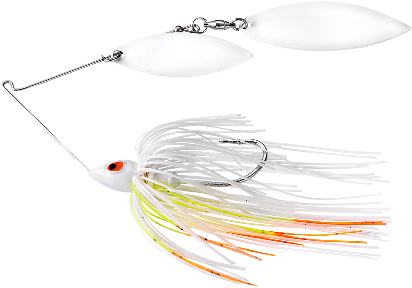 War Eagle Double Willow Painted Head Spinnerbait Cole Slaw / 3/8 oz