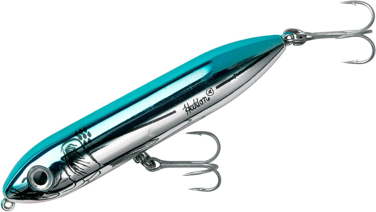 Heddon Super Spook Topwater Fishing Lure For Saltwater And Freshwater,  Clear - Feather Dressed, Feather Super Spook Jr