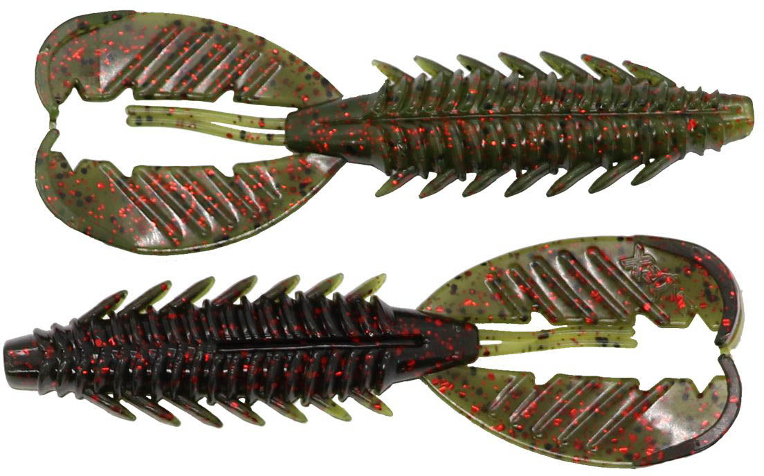 X Zone 4.25 Adrenaline Craw  Crawfish Lures for Bass, Trout, and