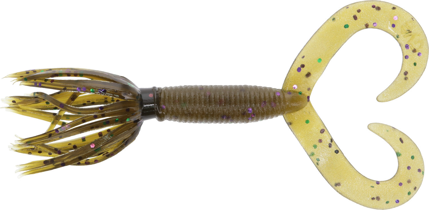 best 4 inch grub body lure for bass Yamamoto Double Tail Hula Grub, 4" / Black Blue Flake