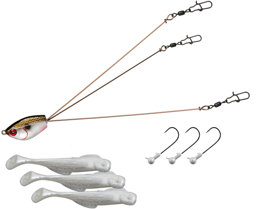 california legal umbrella fishing lure YUM YUMbrella 3-Wire Umbrella Rig Bass Fishing Lure — Discount Tackle