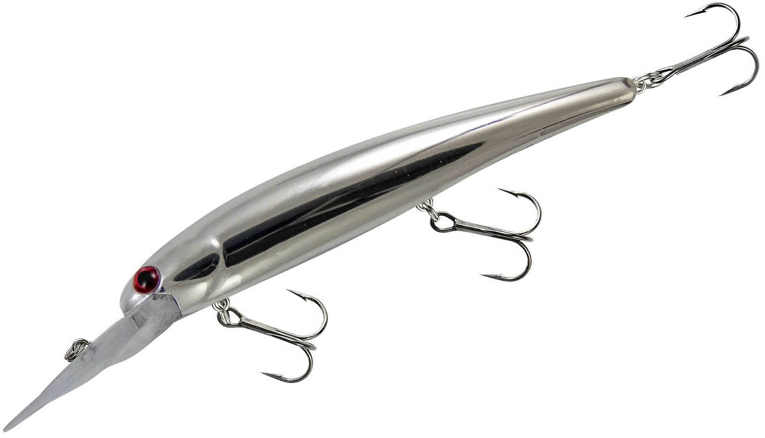 Bandit Suspending Minnow Chrome Red Eye