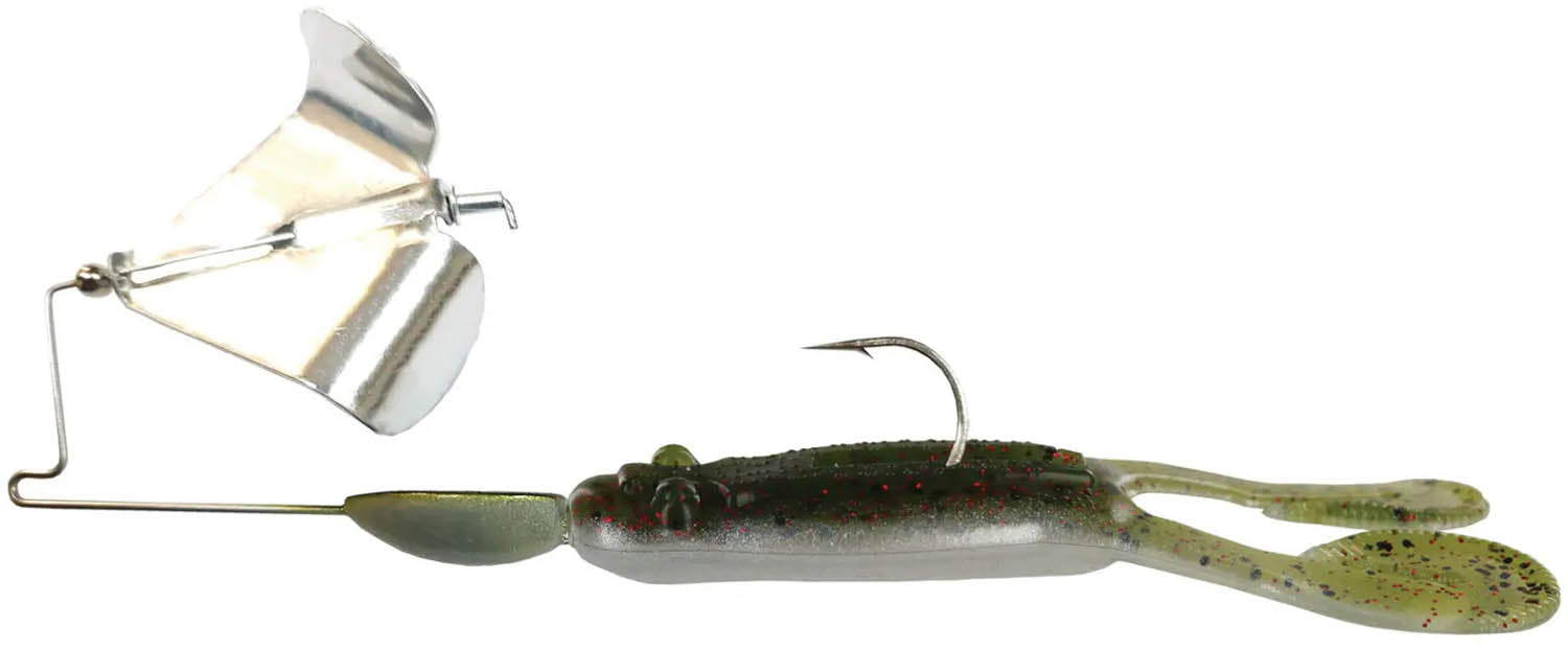 Big Bite Baits Tour Toad Buzzbait 3/8oz - Silver Blade / Watermelon Red Ghost Toad