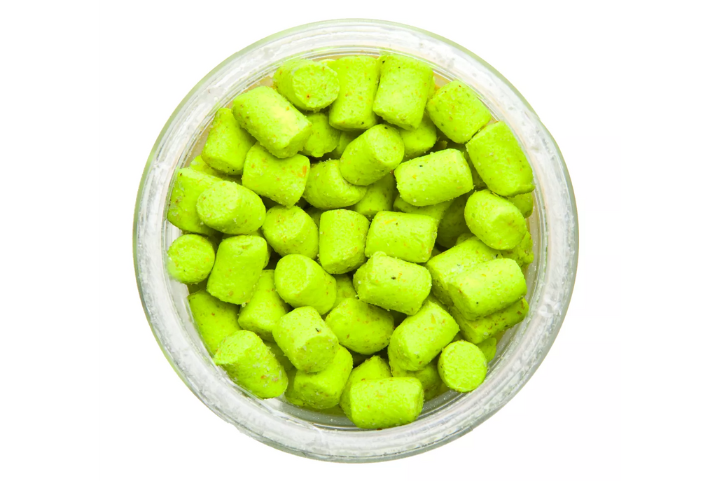 Berkley Biodegradable Crappie Nibbles, Chartreuse - 0.9 oz jar