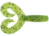 Dry Creek Twin Tail Money Grubber 4 inch Curltail Soft Plastic Grub 20 pack Chartreuse Pepper