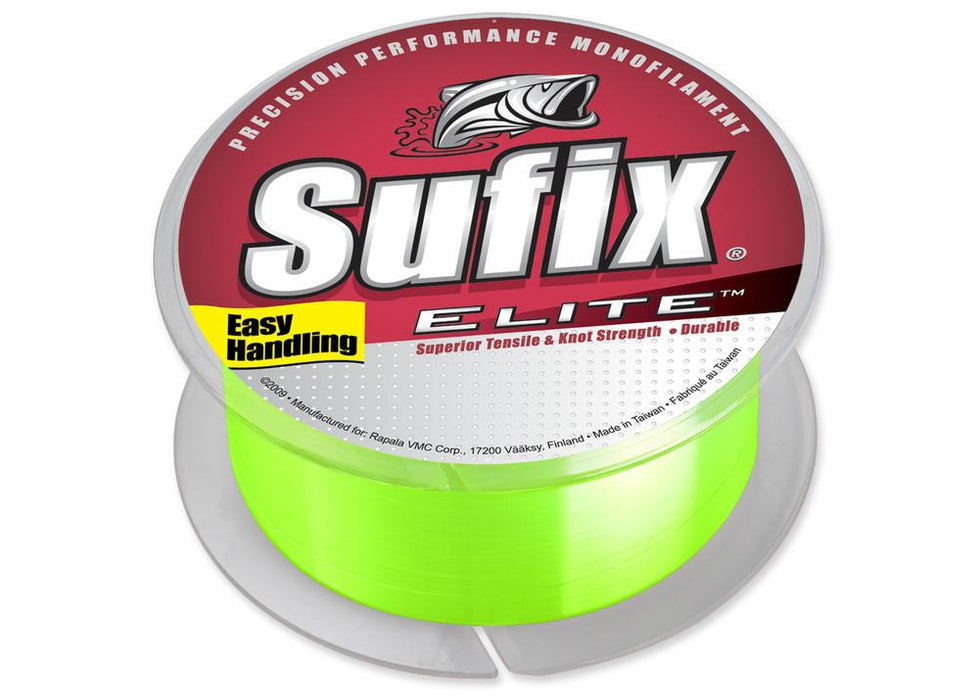 Sufix Elite Monofilament Fishing Line 3000 yds 4 lb. Low-Vis Green