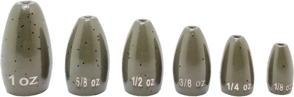 Worm Weights Reaction Tackle Tungsten Bass Fishing Sinkers (Size