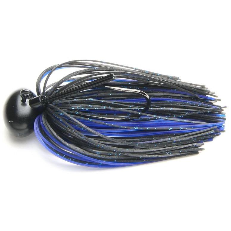 Keitech Tungsten Model II Football Jig, Black Blue Flake 1/4oz