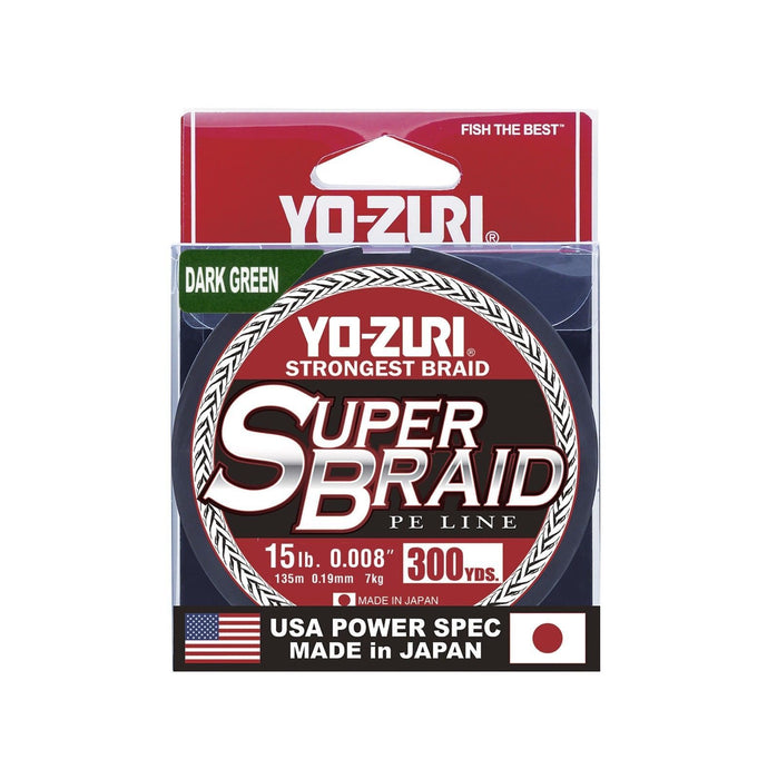 Yo-Zuri Superbraid Dark Green 300 Yards Superbraid Fishing Line 10 pound —  Discount Tackle