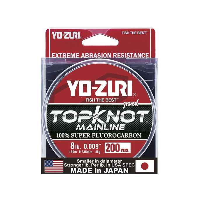 Yo-Zuri TopKnot Mainline Natural Clear Fluorocarbon Fishing Line 200 Yards