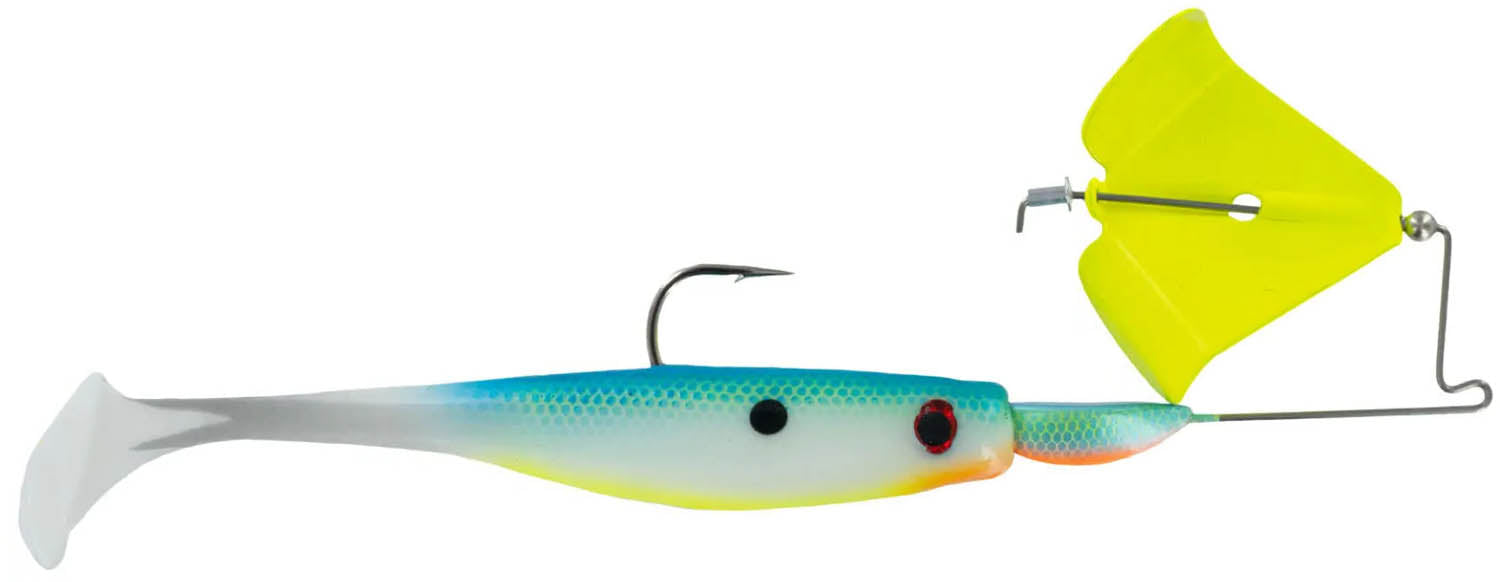 big baits fishing lures Suicide Buzz (Weight: 3/8 ounce, Color: Black Blade / Black) I Big Bite Baits