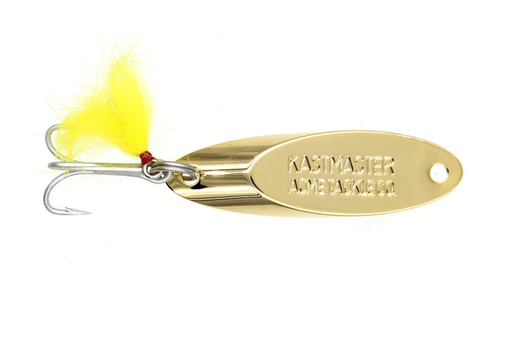 Acme Kastmaster Spoon 1/2 oz. Gold w/ White Bucktail