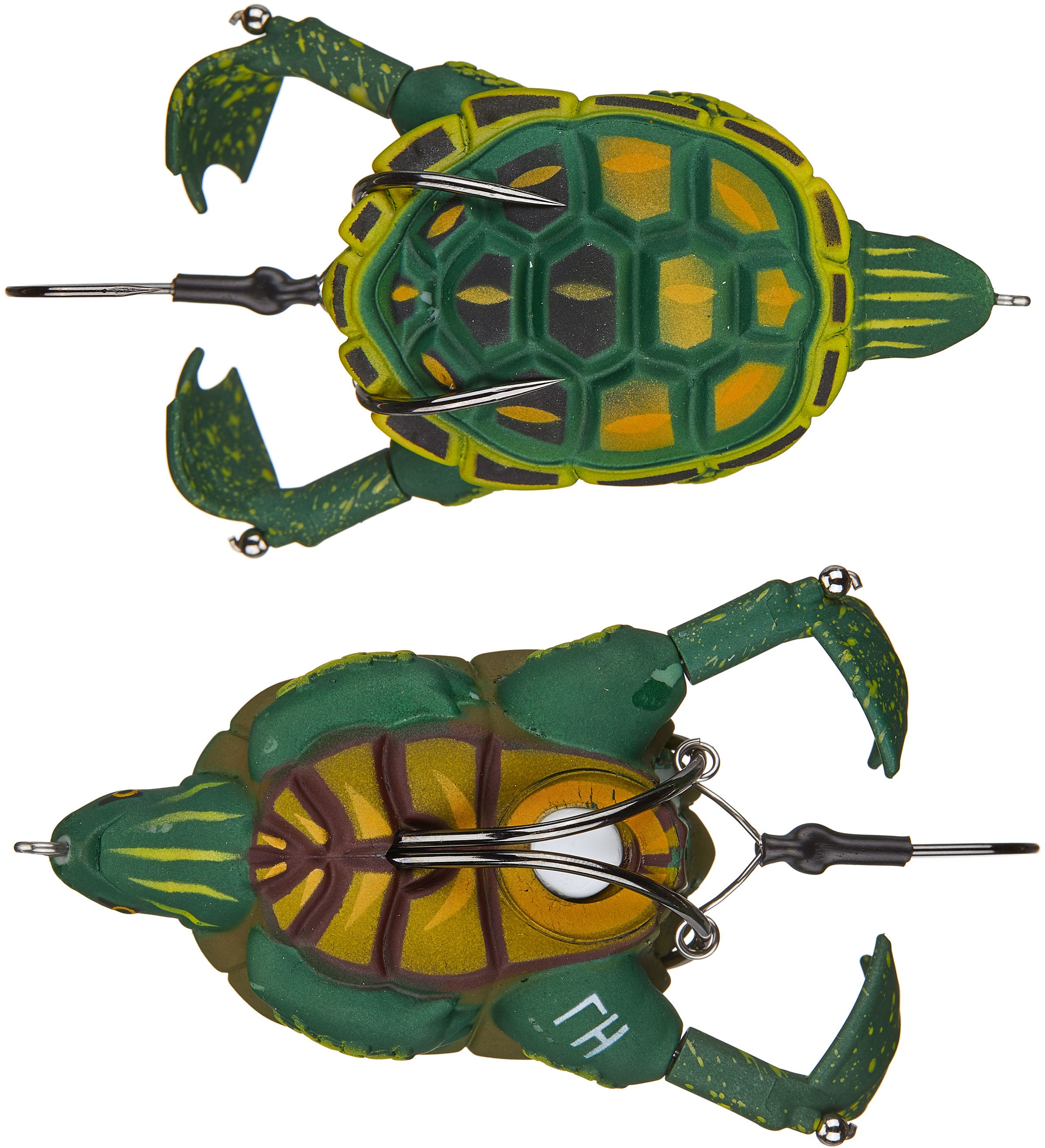 doomsday turtle fishing lure Baits, 5Pcs Artificial Soft Silicone Spoon Lures with Sequins Hook Accessory, Includes Tackle Box : Sports & Outdoors these propeller feet can glide over cover with ease and then hop back into the water start back up without hesitation Lunkerhunt Prop Turtle-Timber